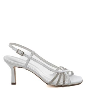 Art.157 Sposa tacco 7 cm - suola in gomma - Fodera Pelle - Nappa Perlata Bianca + Strass Cristal - Sottopiede Imbottito - 210 €