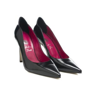 Art.223 Tacco 9 cm - Suola in gomma - fodera pelle - Abrasivato nero - sottopiede imbottito - 159 €