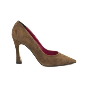 Art.224 - Tacco 9 cm - Suola in Gomma - Fodera Pelle - Camoscio Sigaro - Sottopiede Imbottito - 159 €