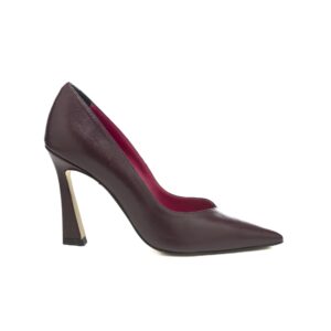 Art.225 tacco 9 cm - suola in gomma - fodera pelle - Nappa Bordeaux - sottopiede imbottito - 159 €