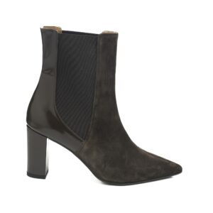 Art.232 tacco 7 cm - suola in gomma - fodera pelle - Camoscio Moro + ASbrasivato Moro - sottopiede imbottito - 189 €