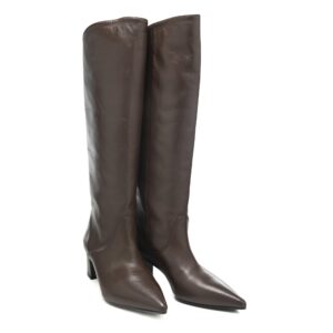 Art.240 tacco 5 cm - suola in gomma - fodera pelle -nappa Fondente - sottopiede imbottito - 249 €