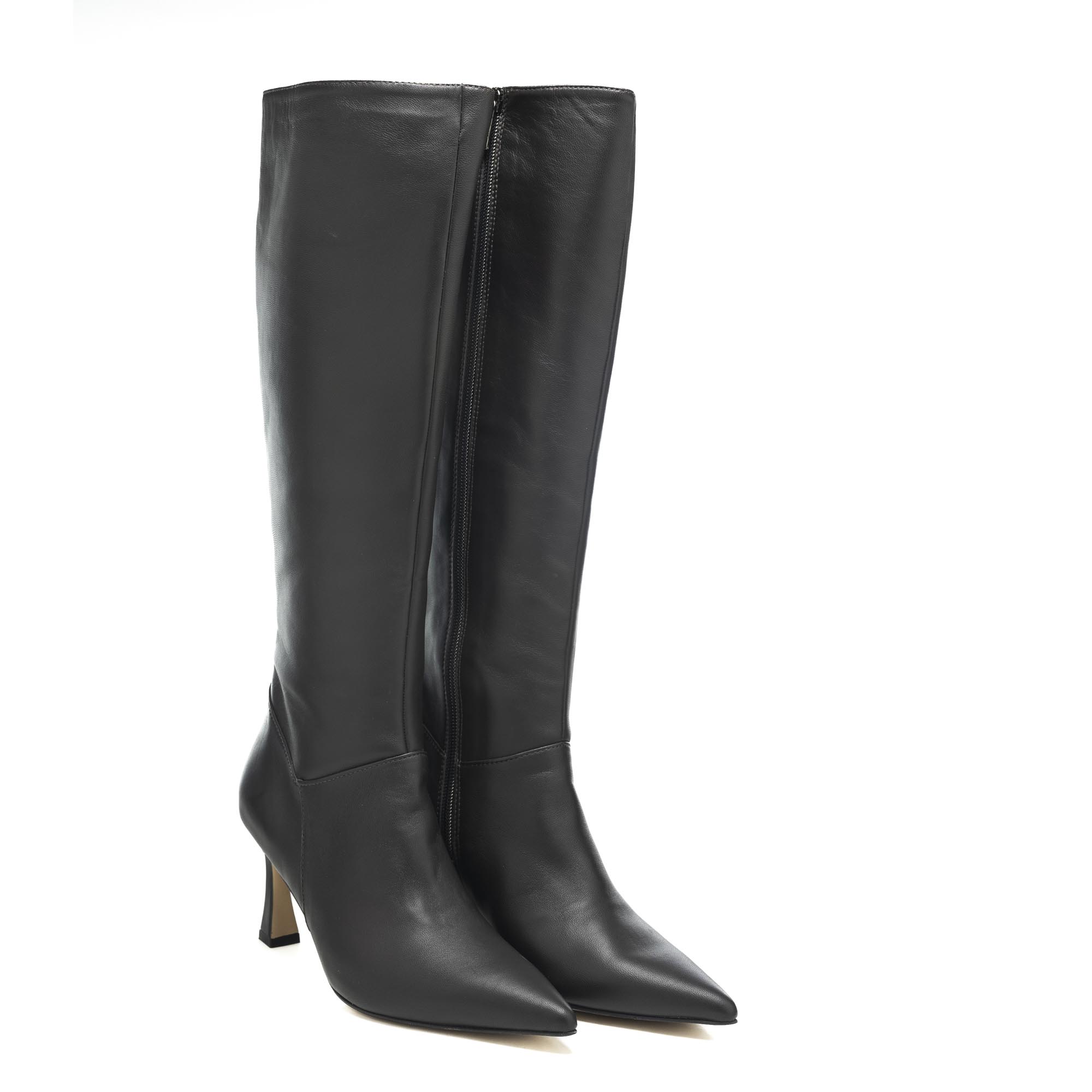 Art.241 tacco 7 cm – suola in gomma – fodera pelle – Nappa Moro – sottopiede imbottito – 249 €
