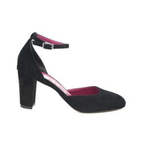 Art.264 tacco 7 cm - Suola in Gomma - Fodera Pelle - Camoscio Nero - sottopiede imbottito - 159 €