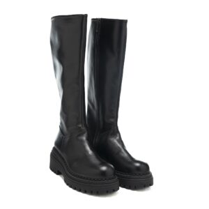 Art.270 - fondo gomma 6 cm - fodera pelle - Nappa Nera - sottopiede imbottito - 249 €