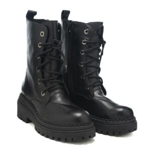 Art.271 fondo gomma 6 cm - Fodera Pelle - Nappa Nera + occhielli cdf - sottopiede imbottito - 210 €