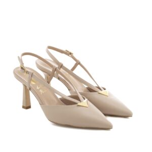 Art.322 Tacco 7 cm - Suola In Gomma - Fodera Pelle - Nappa Phard + Accessorio oro - 179 €