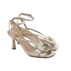 Art.345 tacco 7 cm- Suola in Gomma - Fodera pelle - Omega Argento + Accessorio - 189 €