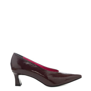 Art.403 - Tacco 5 cm - Suola in gomma - Fodera Pelle - Tomaia Naplack Bordeaux - Sott.Imbottito - 159 €
