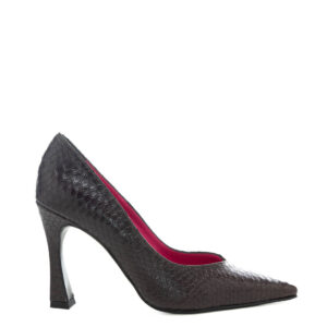 Art.415 Tacco 9 cm - Suola in gomma - Fodera Pelle - Tomaia Pitone Moro - Sott.imbottito - 169 €
