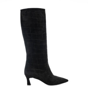 Art.420 - Tacco 5 cm - Suola in gomma - Fodera Pelle - Tomaia Cocco Scamosciato Nero - Sott.Imbottito - 255 €