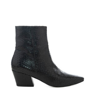 Art.452 tacco 5 cm - suola in gomma - Fodera pelle - Tomaia Pitone Nero - Sott.imbottito - 189 €