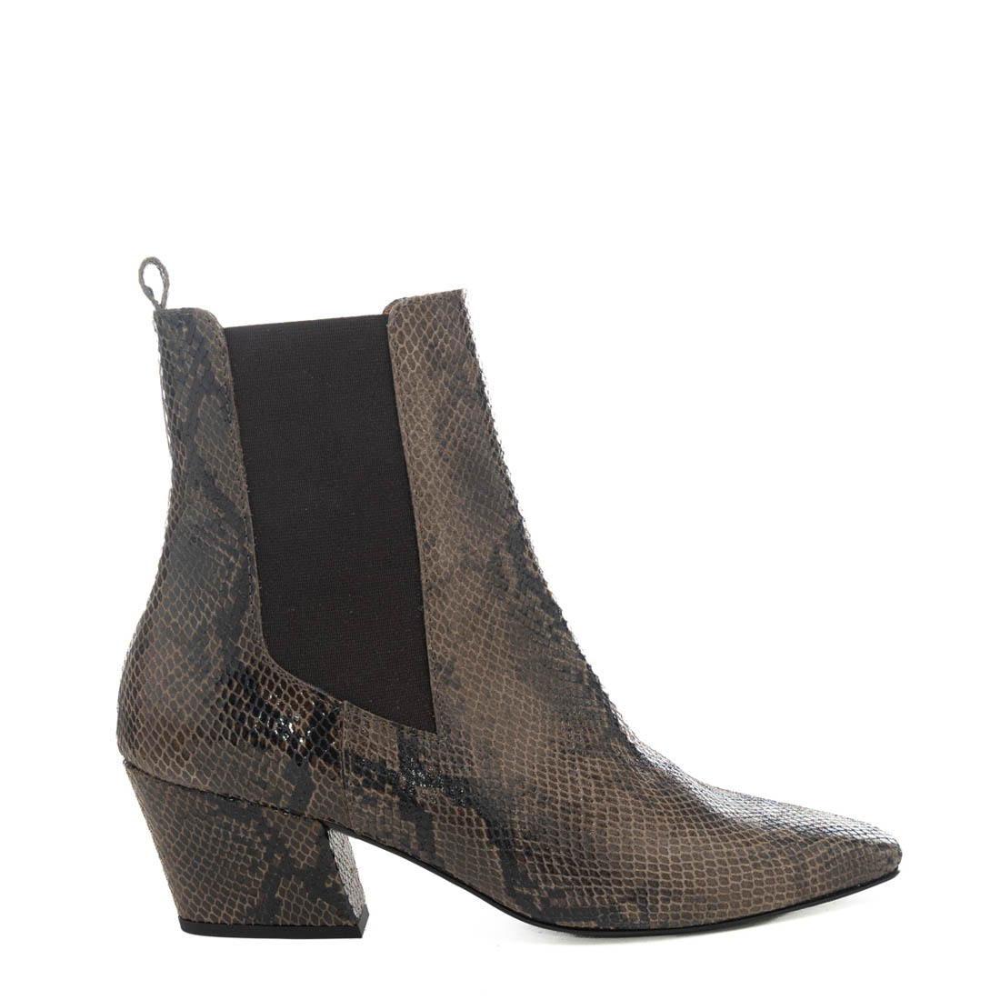 Art.454 tacco 5 cm – suola in gomma – fodera pelle – Tomaia Cappiano Mouse + elastico moro – Sott.imbottito – 189 €