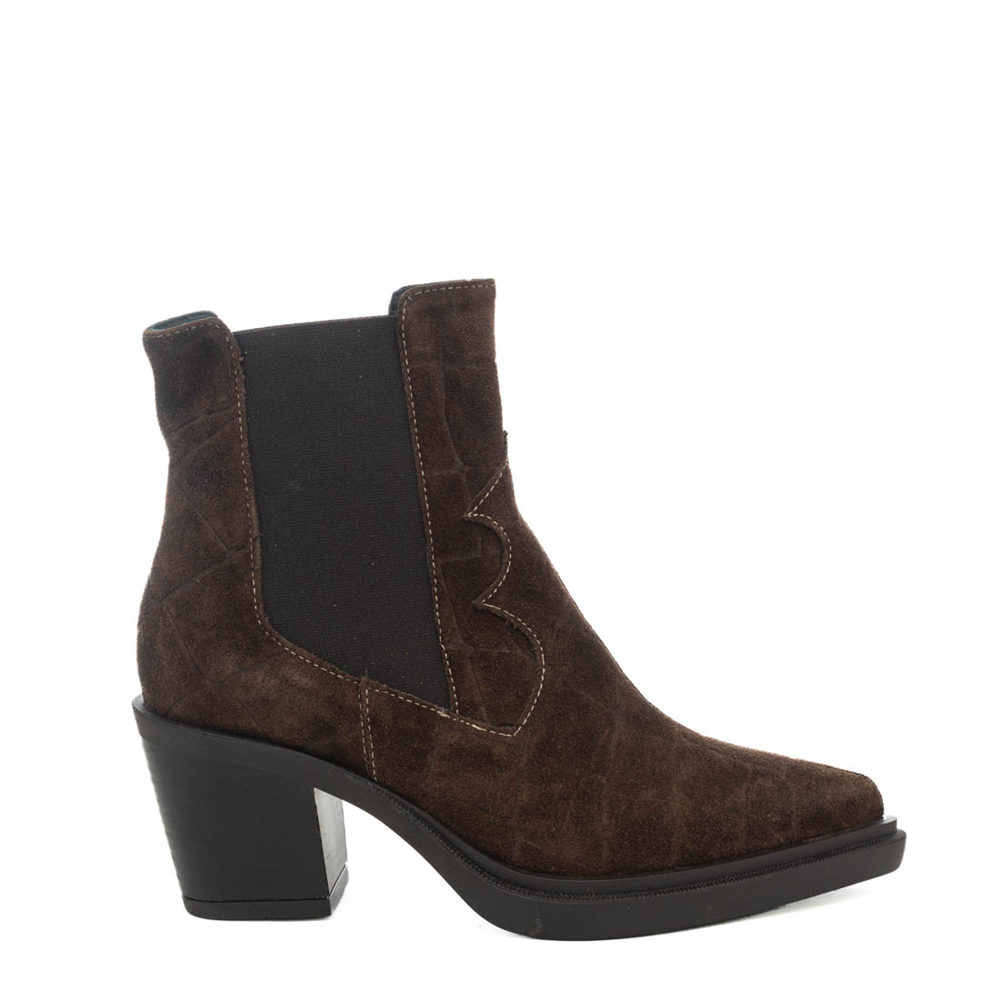 Art.462 Fondo Gomma 7 cm – Fodera Pelle – Tomaia Cocco Moro scamosciato + elastico – sott.imbottito 189 €