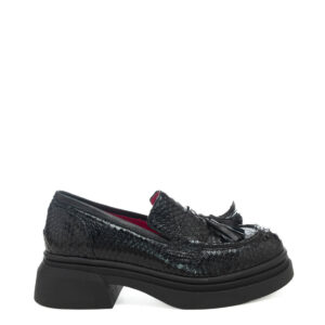 Art.477 Fondo Gomma 5 cm - Fodera Pelle - Tomaia Pitone nero - Sott.imbottito - 179 €